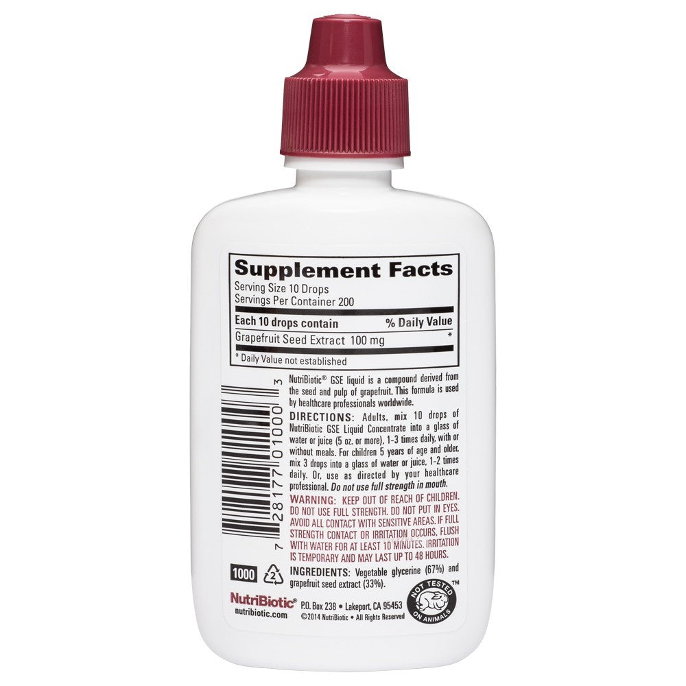 GSE Grapefruit Seed Extract Liquid Concentrate. 2 oz.