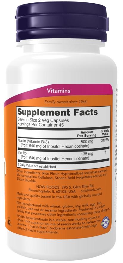 Flush-Free Niacin 250 mg Veg Capsules