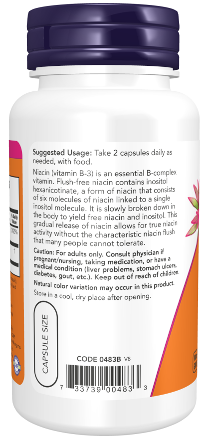 Flush-Free Niacin 250 mg Veg Capsules