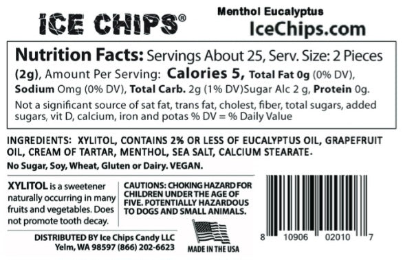 ICE CHIPS® Menthol Eucalyptus Xylitol Candy