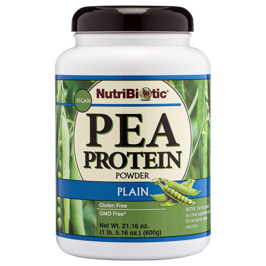 Nutribiotic Pea Protein- Plain- 1 lb 5.16 oz - Vegan Friendly