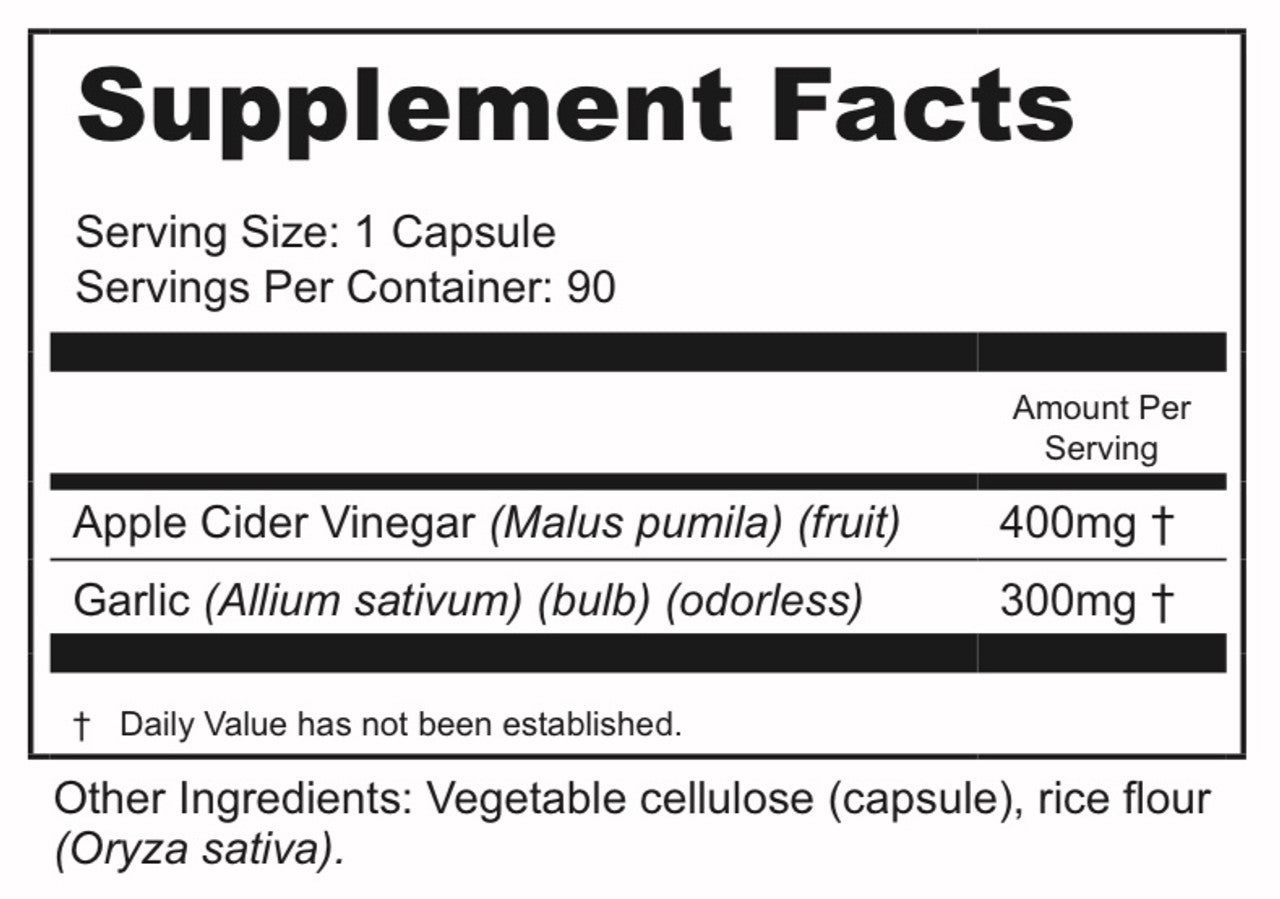 BioActive Nutrients Apple Cider Vinegar & Garlic