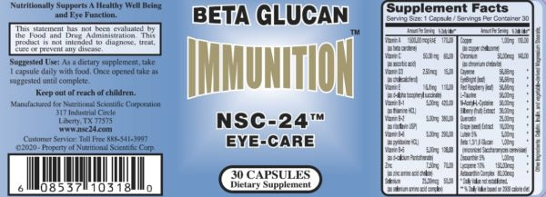 Beta Glucan NSC-24 Eye-Care