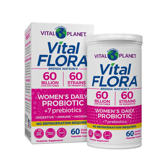 Vital Flora Women's Daily Probiotic + 7 Prebiotics