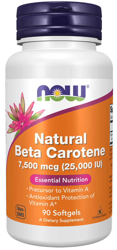 Beta Carotene, Natural 7,500 mcg Softgels