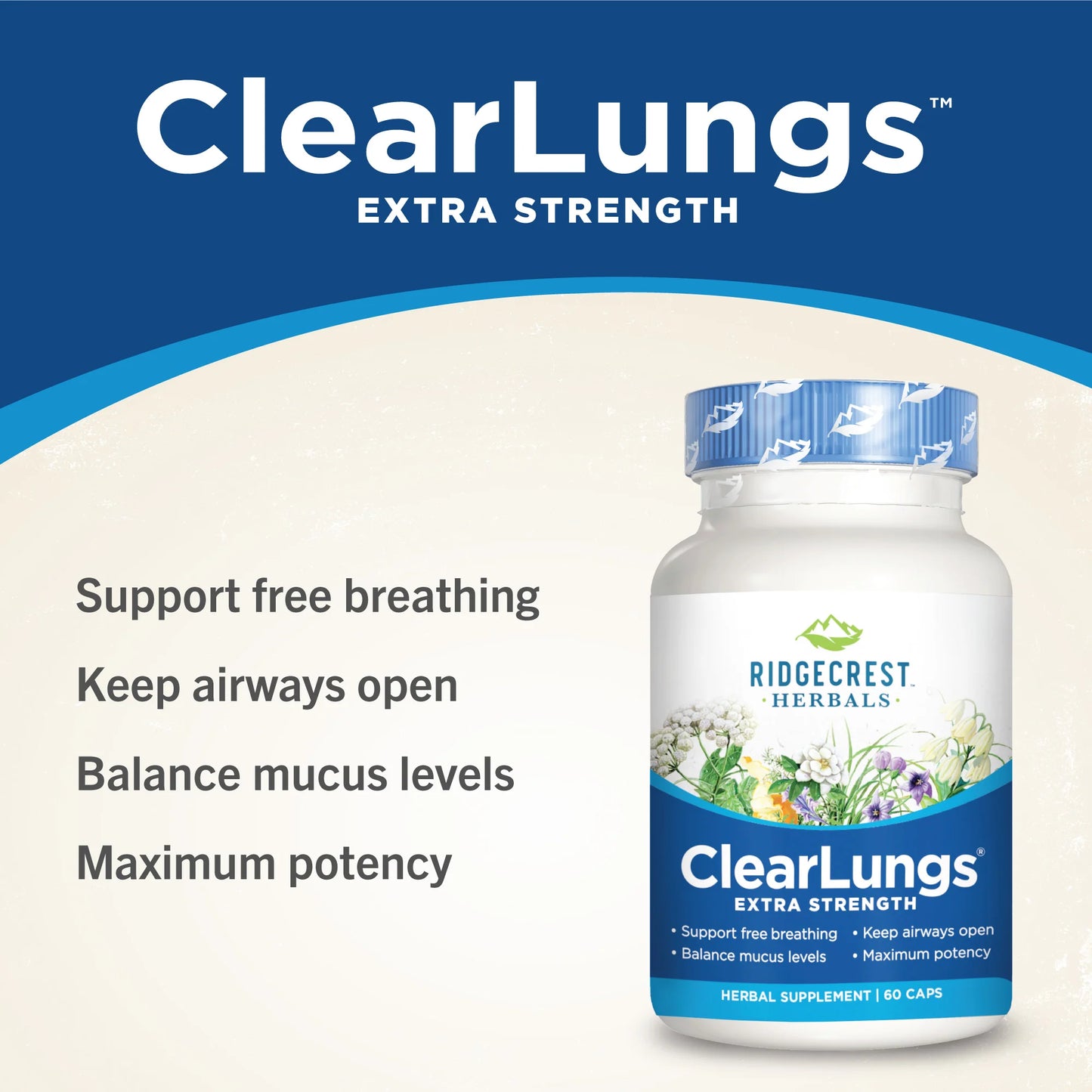 Ridgecrest Clear Lungs Extra Strength 60caps