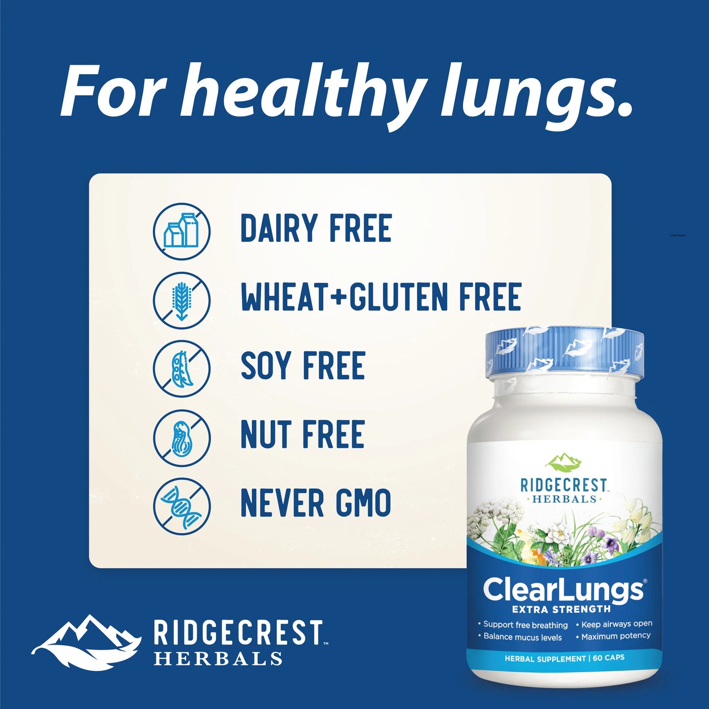 Ridgecrest Clear Lungs Extra Strength 60caps