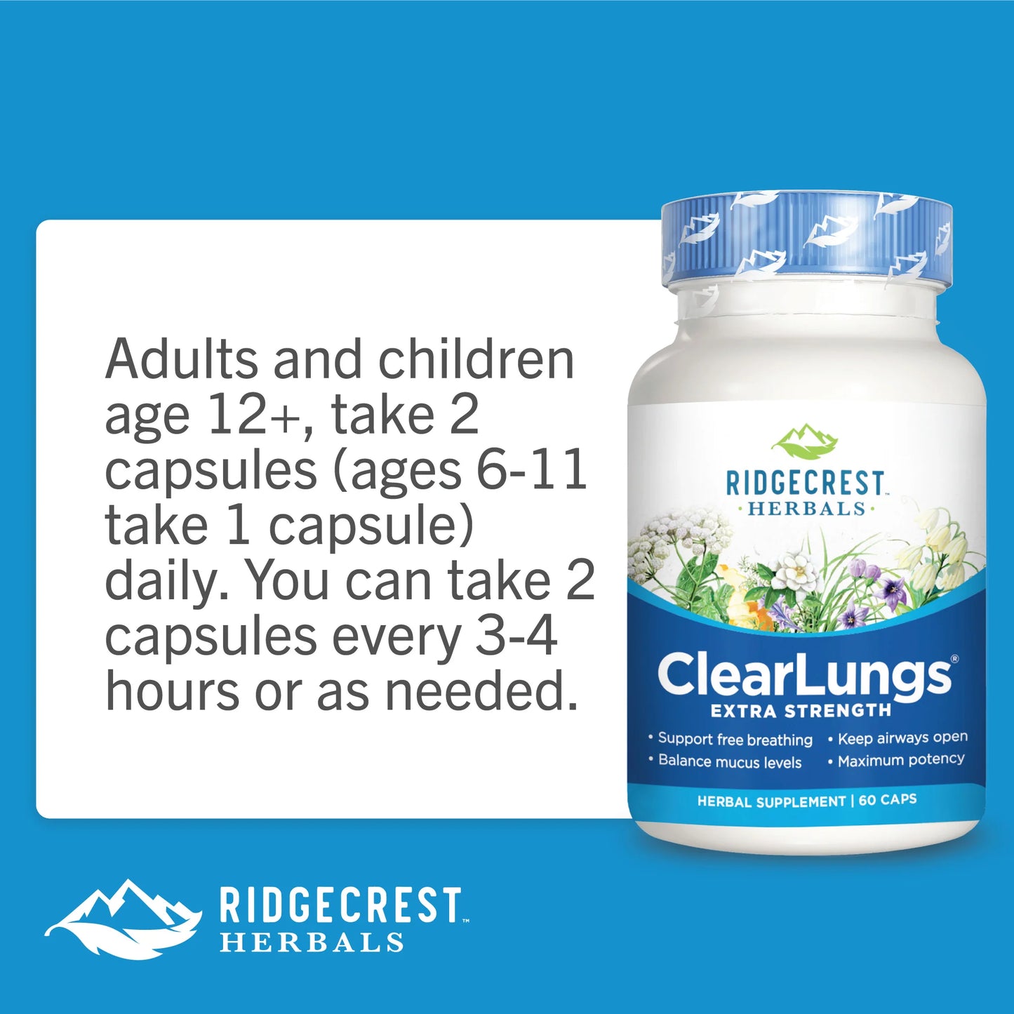 Ridgecrest Clear Lungs Extra Strength 60caps