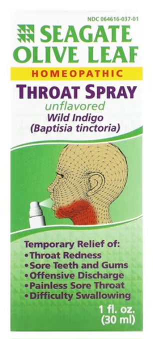 Olive Leaf Extract Throat Spray Unflavored