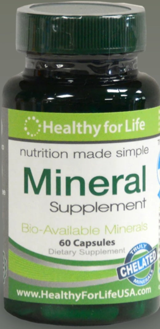 Healthy for Life Mineral Supplement. Bio Available Minerals 60 caps