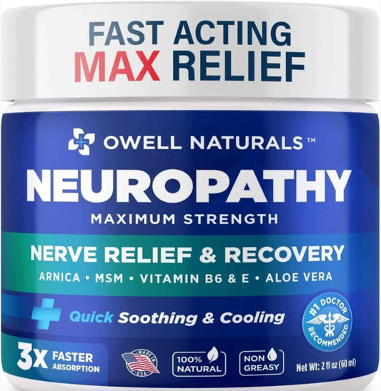 OWELL NATURALS Neuropathy Nerve Relief Cream – Maximum Strength